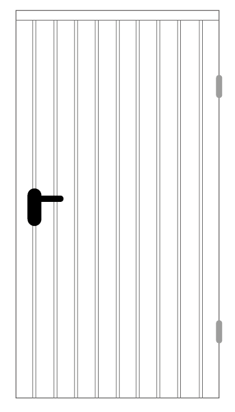Nebentür Basic 87,5 x 187,5 cm weiß